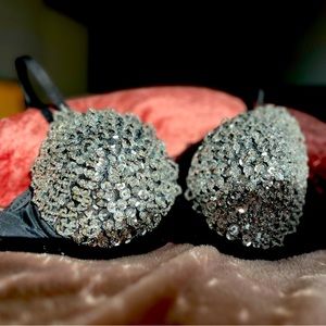 Embellished sequined bustier bra top size m